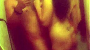 naughty young amateurs play in the shower together