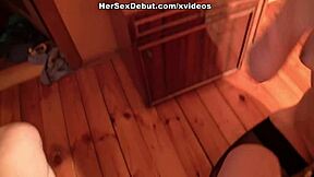 Redhead Teen Suffers Deep Anal Assfucking And Masturbates In Pantyhose