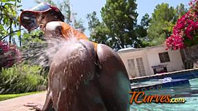 curvy black goddess channell heart shows off her big ass