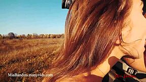 Horny Girl Mia Bandini Feels Intense Outdoor Rimjob Passion