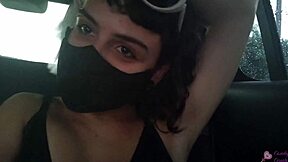 My petite teen girlfriend does naughty things in the uber