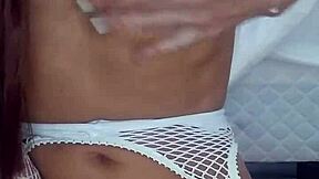 Beautiful teen masturbates alone at home getting wet