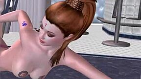 Animated 3d cartoon teen 18+ girl fingers ass and pussy