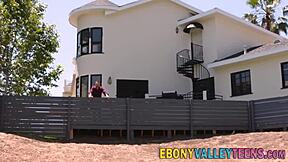 buxom black girl says, 'give me that facial, you skank lover'