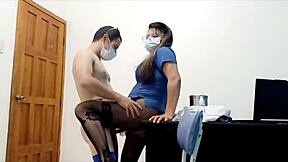 nurse with big ass teases patient in hospital before wild sex