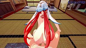 shenhe and nilou having intense sex in genshin hentai