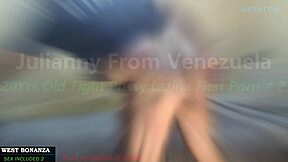 20 yrs old latina from venezuela first porn