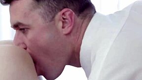 Teen masseuse tribbing her client's cunt during seductive massage