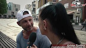 German milf picks up man for street fucking