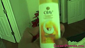 Look at her flashing big tits outdoors!