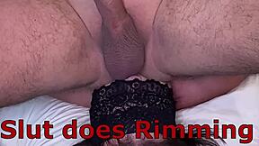 Slutty Maid Licks Ass for Deep Rimming Action