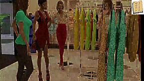 A wife and stepmother play an erotic game at home