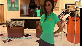 A wife and stepmother play an erotic game at home