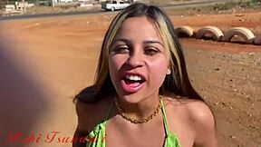 bibi tsunami goes topless roadside