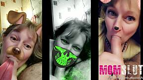 this blonde plays like a young slut sucking cock 😈