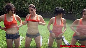 Yo, watch this babe licking her classmate’s pussy hard!