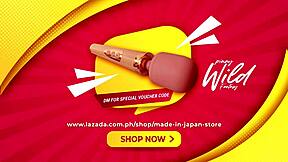 horny pinay babe discovers magic wand vibrator on webcam