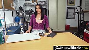 latina teen sucks big black cock like a pro