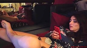 Sweet brunette teen gets her pussy licked and fucked with close ups.