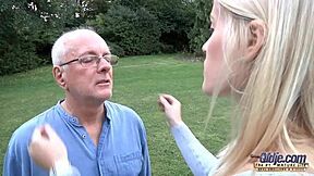 the 66-year-old pensioner butler assists the young rich lady with household tasks in a narrative story