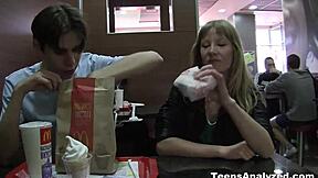 Sonja's first anal experience with ripped clothes and intense fucking