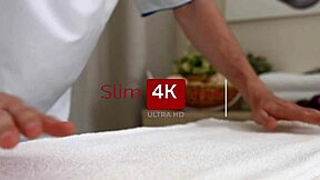 Skye Young 18+ Gets Bent Over Massage and Creampie for Tiny 18+ Minx