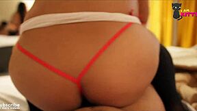 Greedy Venezuelan teen bent over outdoors