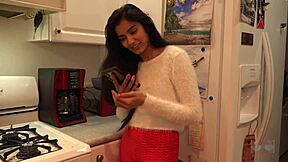 asian fitness babe shows tight pussy in leggings during yoga compilation