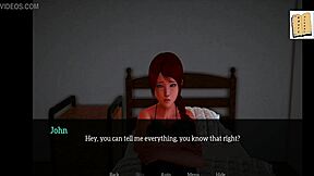 What's happening in My New Family 41 with this redhead?