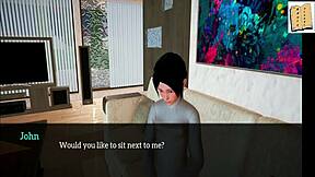 What's happening in My New Family 41 with this redhead?