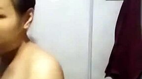 Khmer girl caught showering in candid video moment