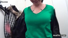 Wow, this charming Czech kitten got seduced in the mall for wild POV pounding!