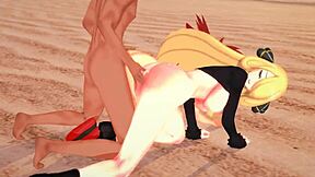 yo, check this pokemon threesome with flannery and cynthia!