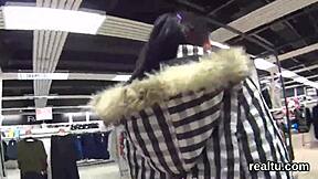 Wow, this charming Czech kitten got seduced in the mall for wild POV pounding!