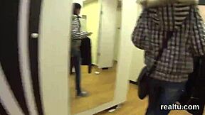 Wow, this charming Czech kitten got seduced in the mall for wild POV pounding!