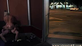 Outdoor amateur double blowjob with cute tiny teen valerie white