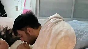 Latina With Tattoo Kisses Before Masturbation And Big Cock Blowjob