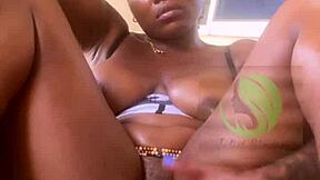 Smashing tight pussy with my sugar daddy’s big black cock in homemade clip.