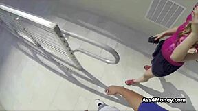 broke teen 18+ goes from payphone to sucking cock in public 😩