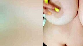 Young maid with big tits films close-up for boss pay raise, achieving luxury orgasm