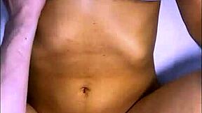 Sexy provocative stepmom surprises stepson with lingerie in guest room