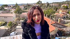 French Ebony Teen Reyna's Intense First Porn Casting Interview