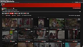 kriss hotwife shows big pussy in micro bikini on beach