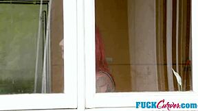 Tessa Faye’s pale pussy bent over and pounded hard