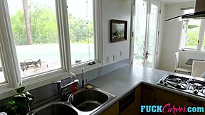 Tessa Faye’s pale pussy bent over and pounded hard