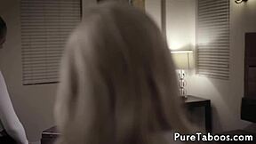 Hot! Blonde Roommates Share Wild Threesome with Landlord