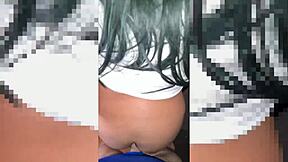 college girl struggles with anal sex to pass her exam