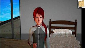 I explore my new family with redhead teen and brunette milf.