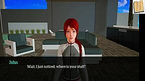 I explore my new family with redhead teen and brunette milf.