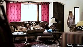 Teacher fucks brunette teen in threesome 😏